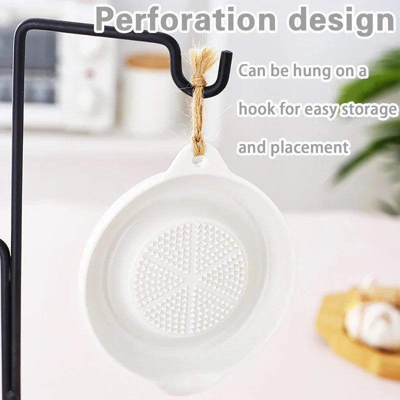 Portable Porcelain Ginger Grater - Ceramic Rasp for Ginger, Garlic, Wasabi, Vegetables & Cheese