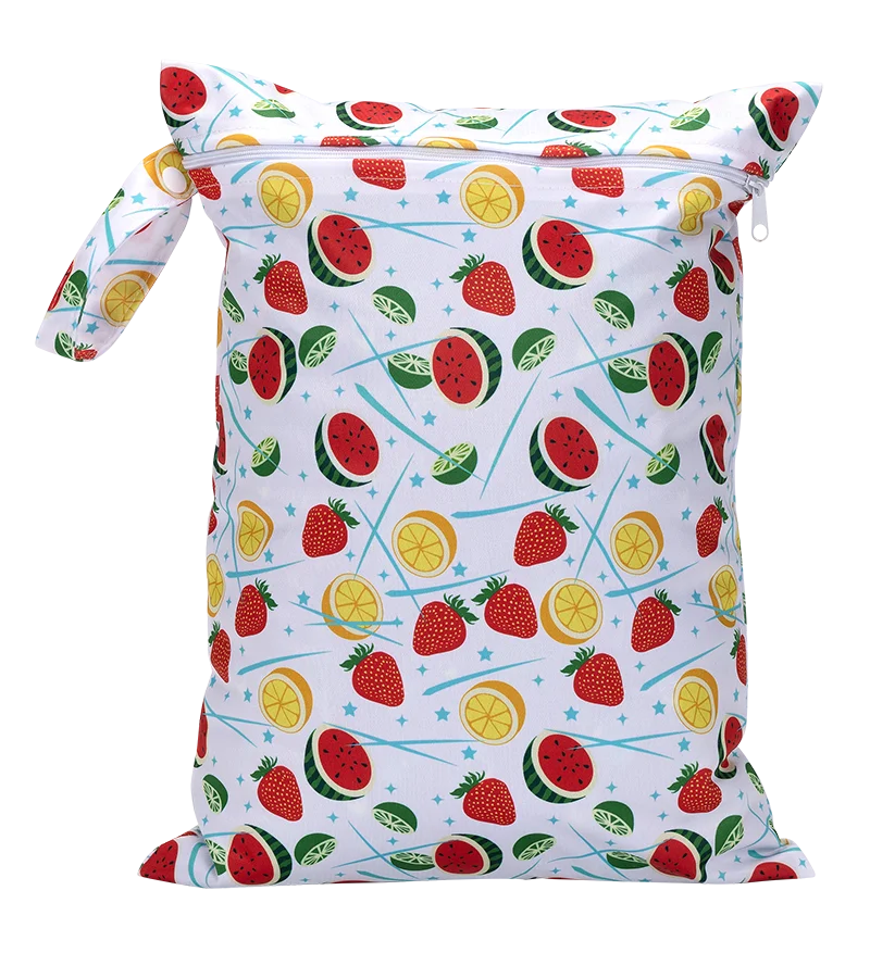 Waterproof Wet Bag 30 x 40 cm (11.8 x 15.7 in) Reusable Washable Diaper & Swim Pouch for Travel