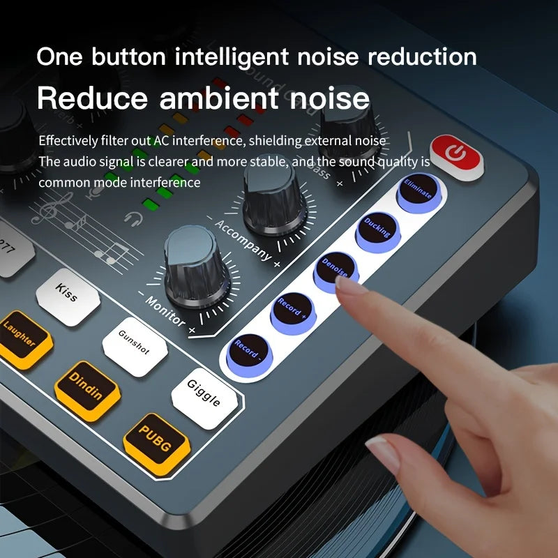 Portable All-in-One Podcast Audio Interface with Premium Mic Preamp and Sound Card