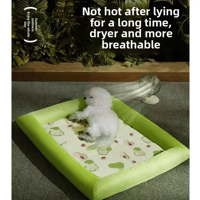Cooling Pet Bed for Dogs & Cats Summer Cooling Mat Plush Sofa Blanket for Small Medium Large Breeds