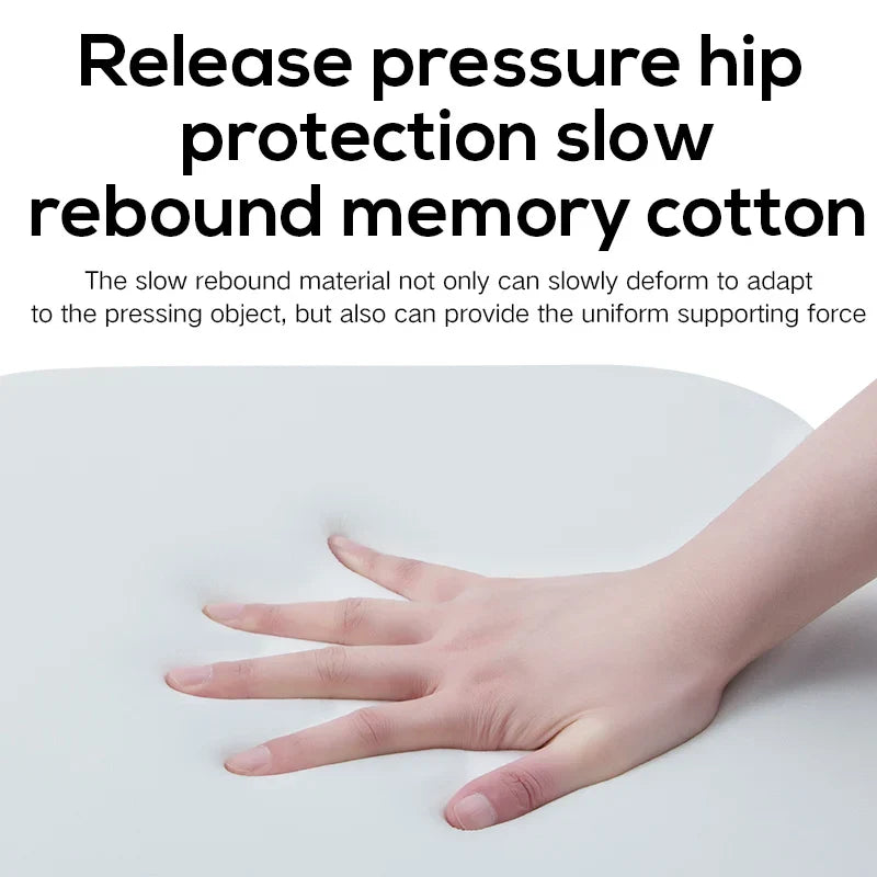 Ergonomic Memory Foam Seat Cushion for Office, Car & Student Chairs – Hemorrhoid & Tailbone Relief