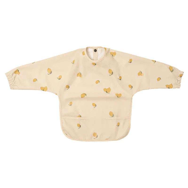 Waterproof Long Sleeve Baby Feeding Bib with Pocket — Toddler Art Smock & Burp Cloth, Unisex (1-3 Years)