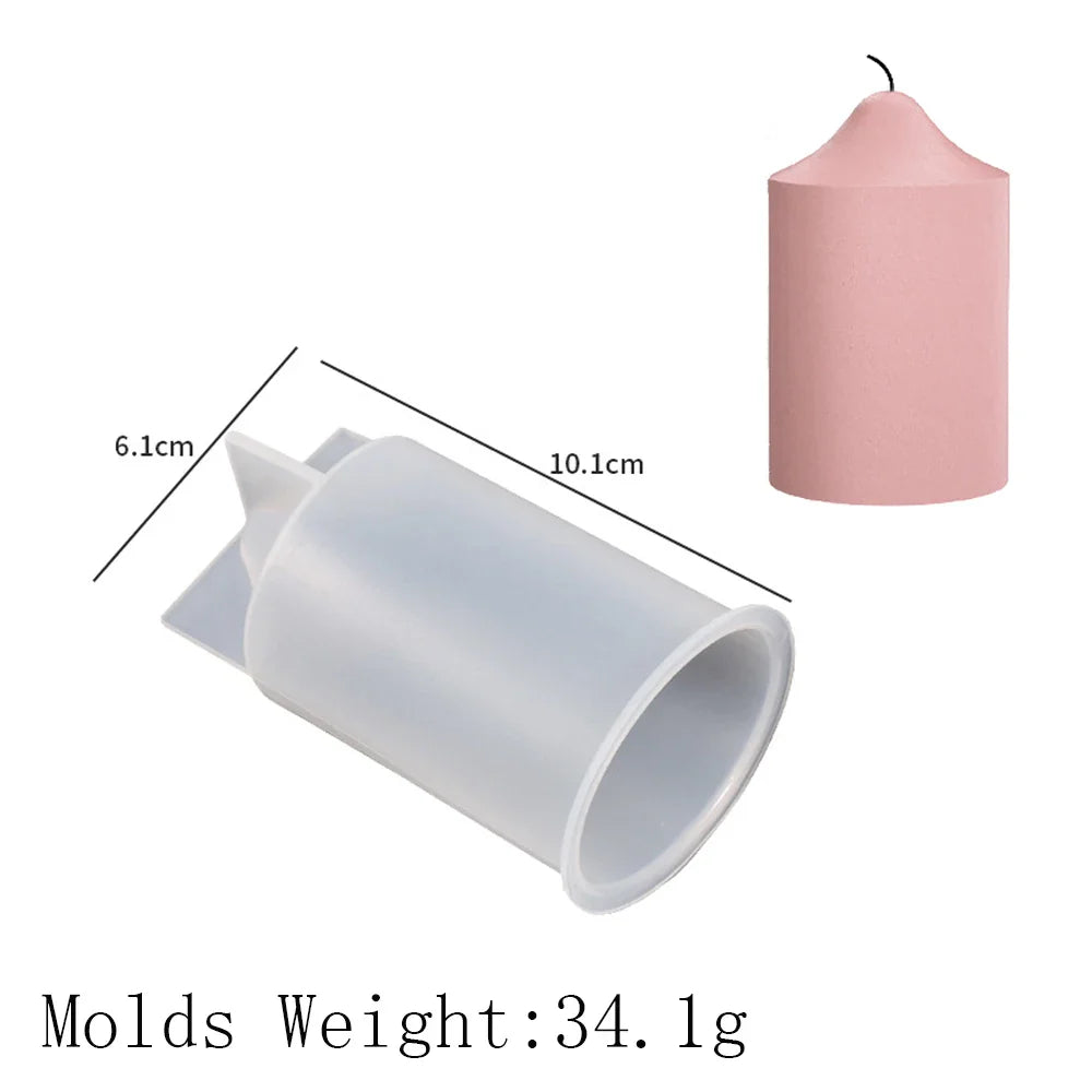 3D Vertebra Cylinder Silicone Candle Mold — DIY Plaster & Epoxy Resin Craft Mold for Wedding & Home Decor