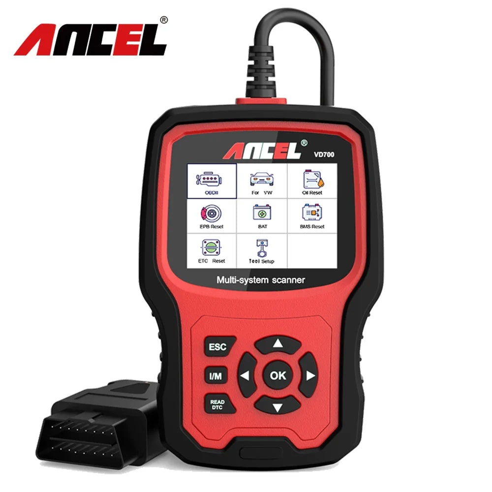 Professional OBD2 Scanner for VW Audi Seat Skoda — Full-System Code Reader with Oil, EPB, SAS & TPMS Reset