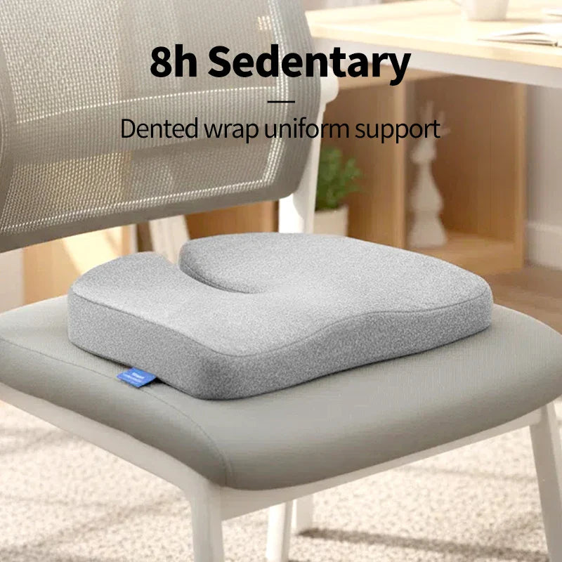 Orthopedic Memory Foam Coccyx Seat Cushion - Tailbone & Sciatica Relief Non-Slip for Office and Car