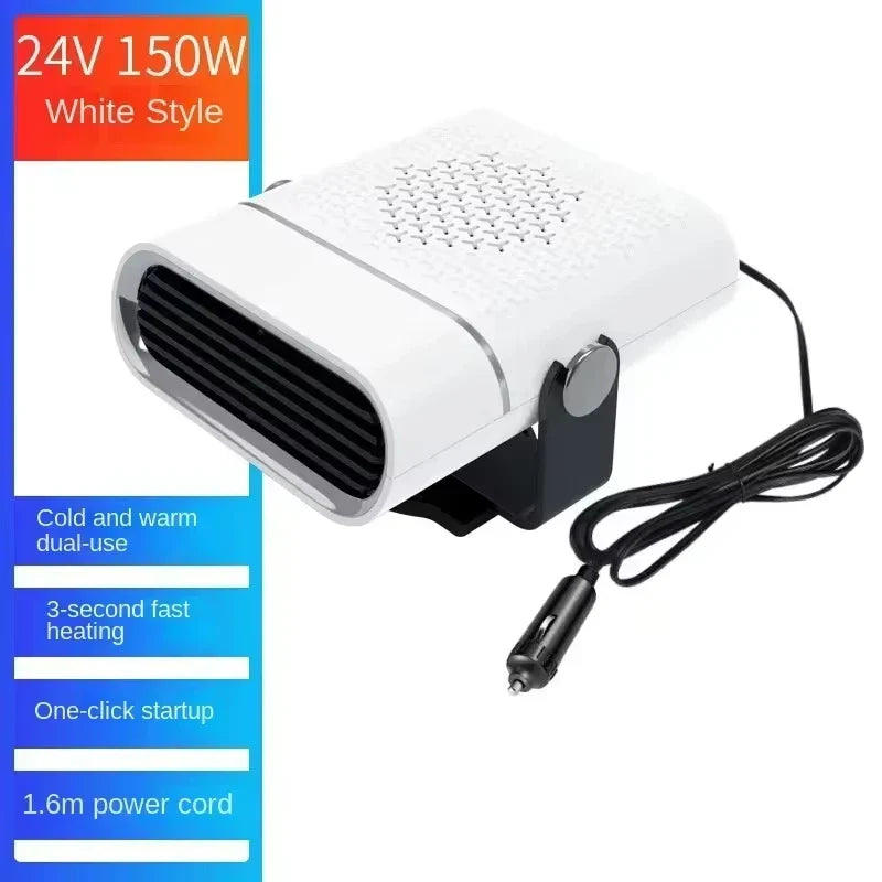 Portable Car Heater 12V/24V — Fast Heating Windshield Defroster & Automotive Defogger