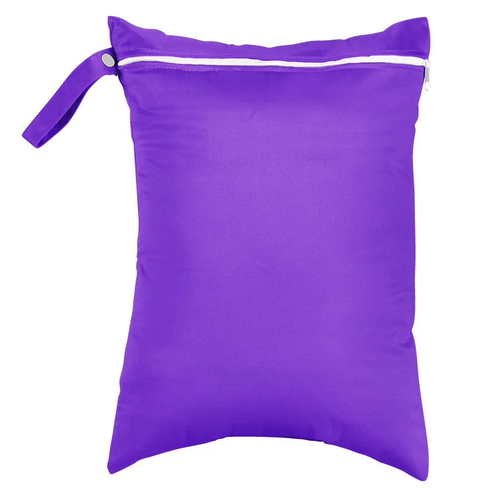 Waterproof Wet Bag 30 x 40 cm (11.8 x 15.7 in) Reusable Washable Diaper & Swim Pouch for Travel