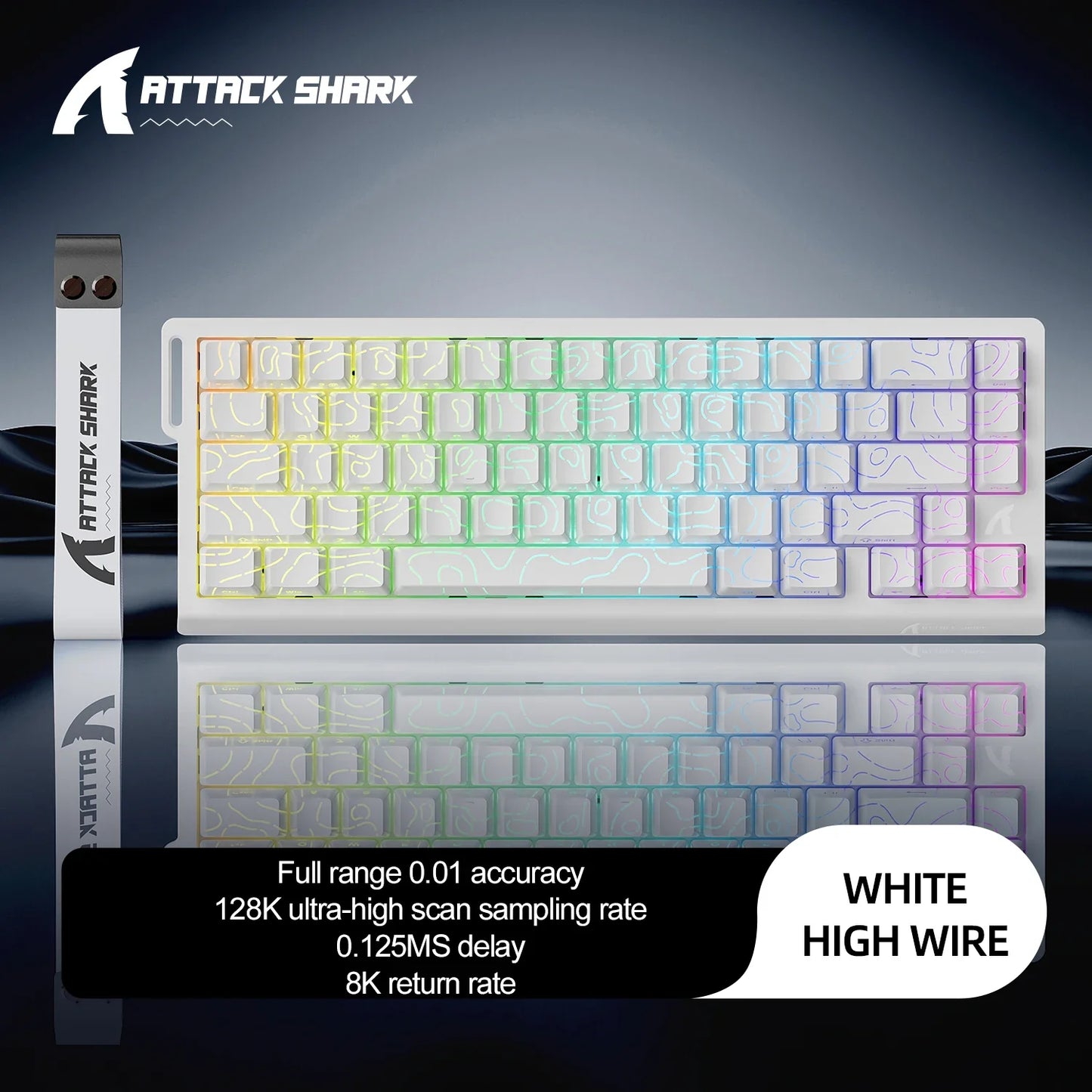 Magnetic Mechanical Gaming Keyboard 68-Key Compact Hot-Swap RGB Wired 8000Hz 0.125ms Response
