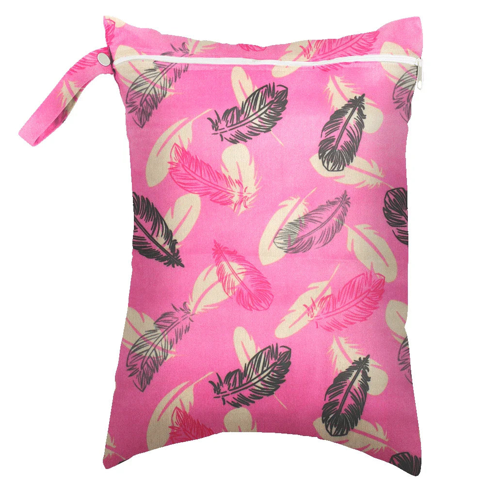 Waterproof Wet Bag 30 x 40 cm (11.8 x 15.7 in) Reusable Washable Diaper & Swim Pouch for Travel