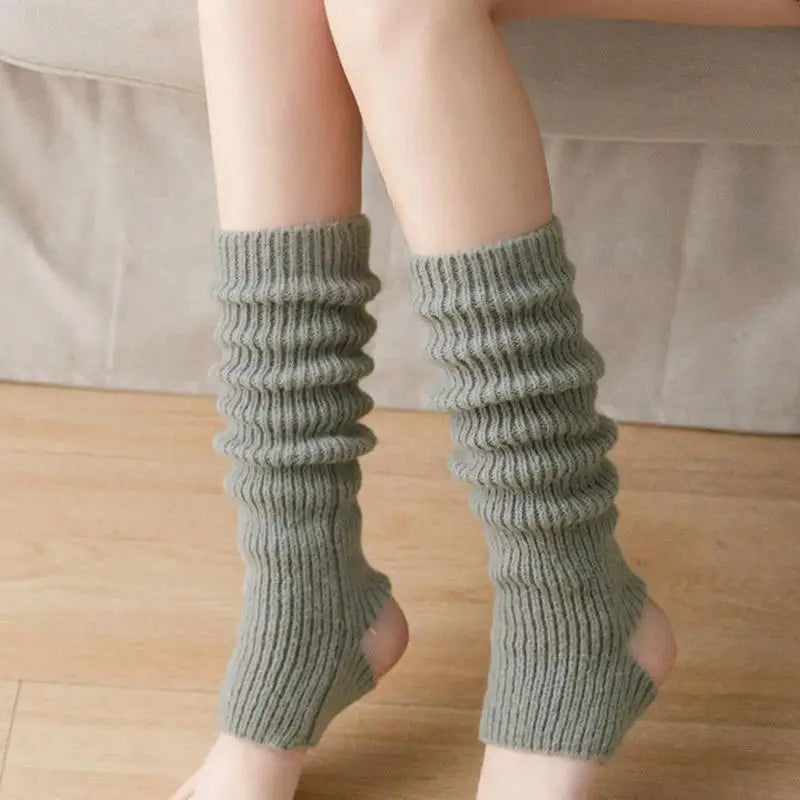 Women's Knit Leg Warmers 15.7in (40cm) Winter Ballet Yoga Dance and Gym Long Socks