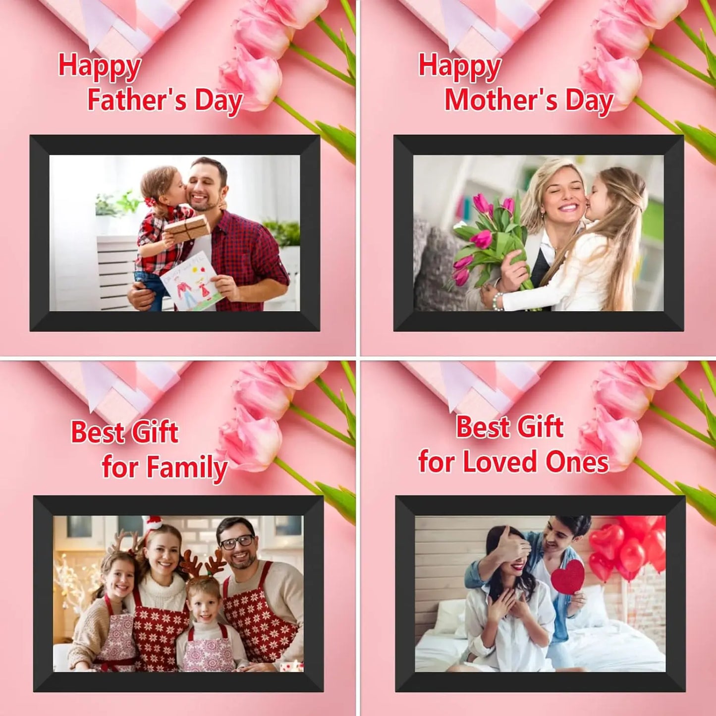 10.1-Inch (25.7 cm) WiFi Digital Photo Frame 1280x800 IPS HD Touchscreen, 64GB Cloud Smart Frame Wall-Mountable
