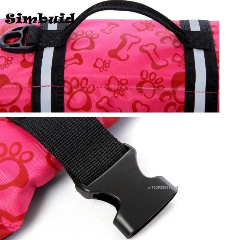 Reflective Adjustable Dog Life Jacket Safety Vest for Large Dogs, Enhanced Buoyancy for Swimming, Surfing and Boating