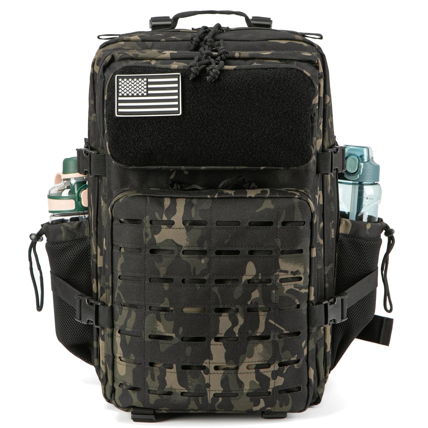 45L Tactical Backpack - 900D Waterproof MOLLE Rucksack for Hiking, Camping, Travel & School