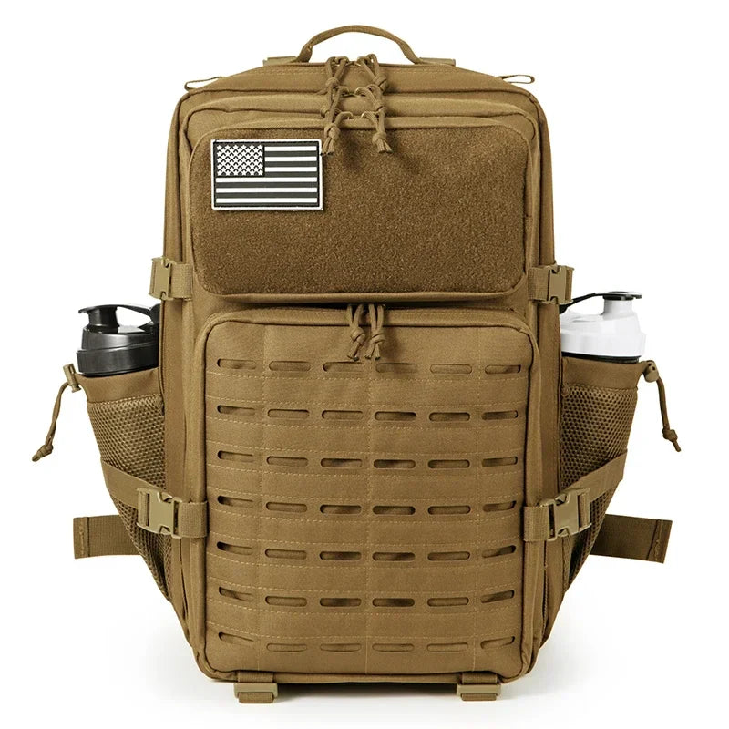 45L Tactical Backpack - 900D Waterproof MOLLE Rucksack for Hiking, Camping, Travel & School