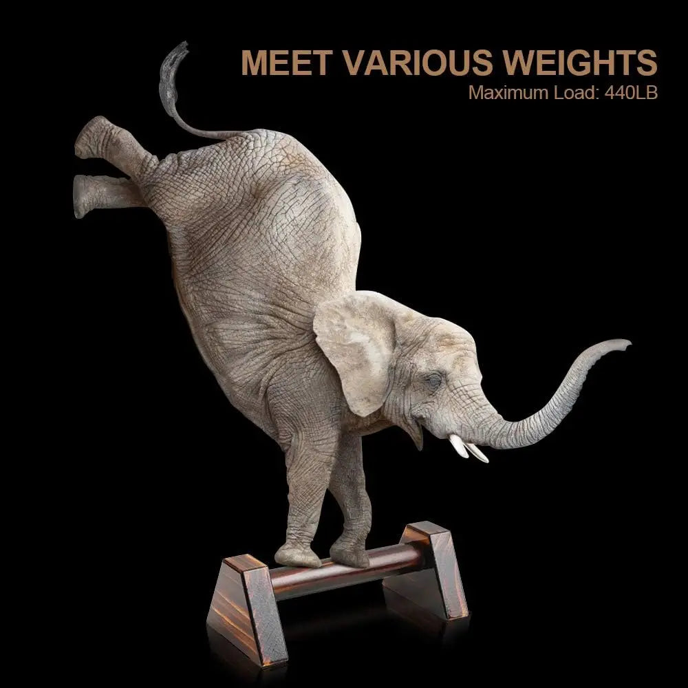 Wooden Push Up Stands Pair with Anti-Slip Base — 25 cm / 50 cm (9.8 in / 19.7 in) Home Strength Training
