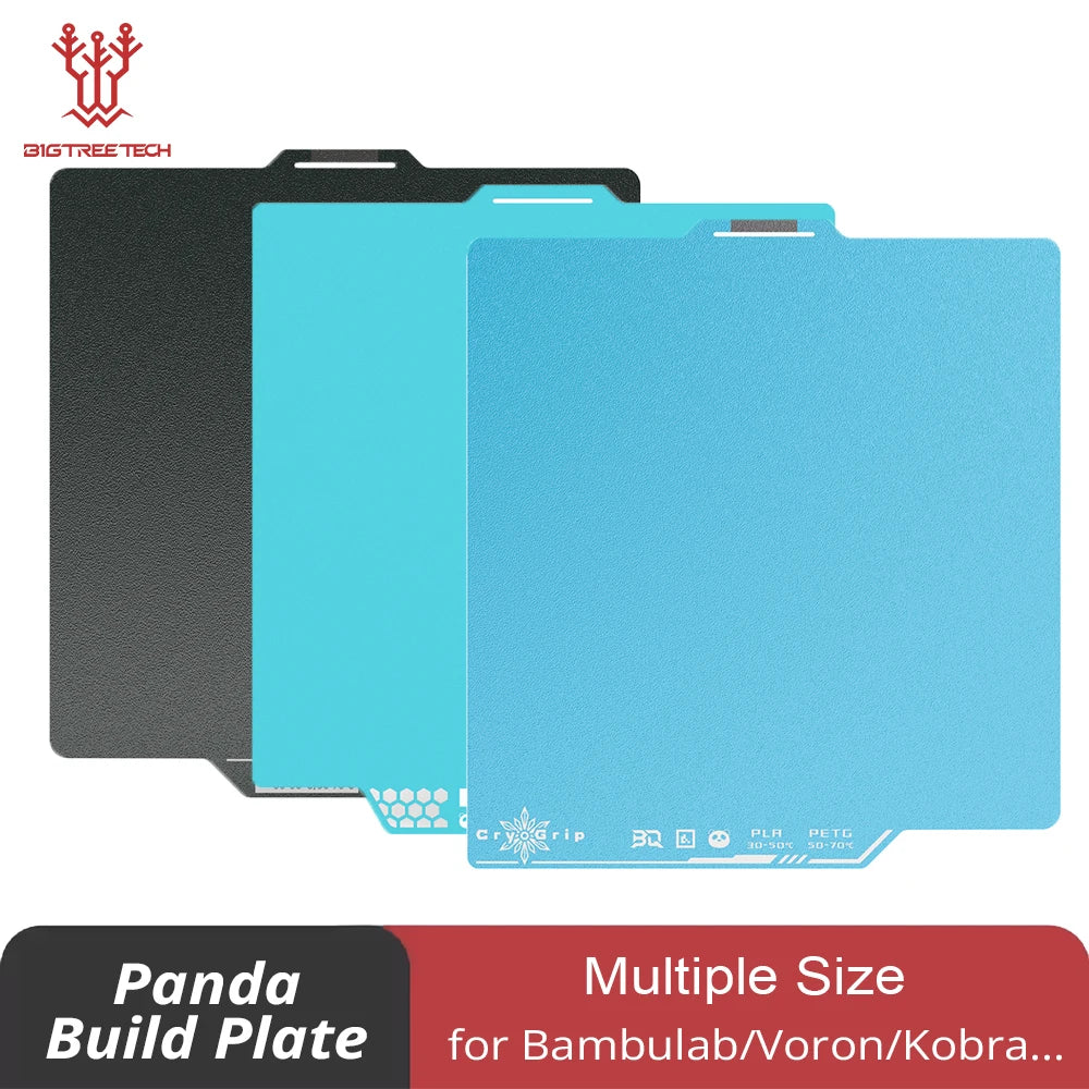 Panda CryoGrip Pro Double-Sided Spring Steel Build Plate - No-Clog Coating for 3D Printers