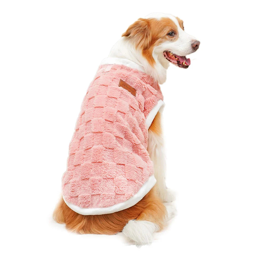 Flannel Dog Sweater Winter Warm Pet Coat – Fits 1.5–25 kg (3–55 lb) – Puppy to Large Dog Pullover Vest