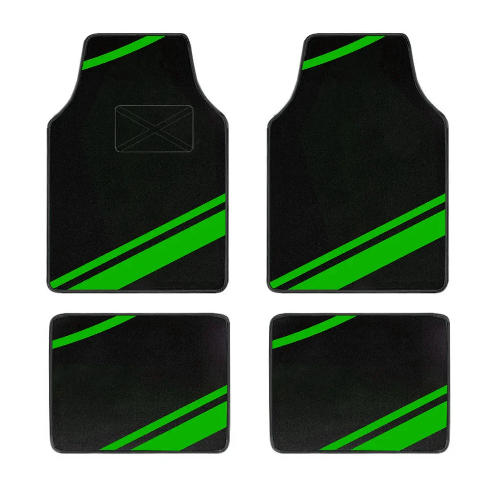 4-Piece Universal Car Floor Mats Set – Suede-Style Synthetic Carpet Liners for Cars, SUVs & Vans, Anti-Slip, Easy-Clean