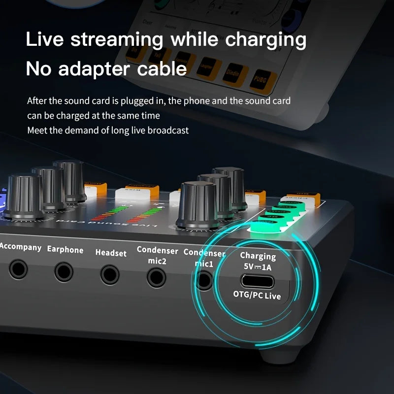Portable All-in-One Podcast Audio Interface with Premium Mic Preamp and Sound Card