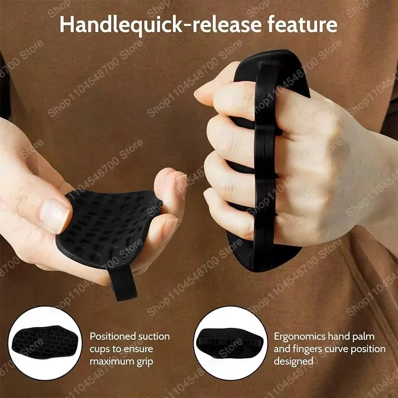 Anti-Slip Weightlifting Hand Grips – 1 Pair Palm Protection & Training Grips, 3 Sizes (92–120 mm / 3.6–4.7 in)