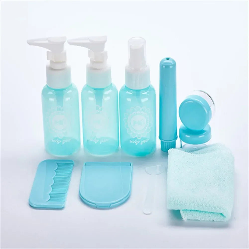 10-Pack Travel Mini Cosmetic Face Cream Bottles 80ml (2.7 fl oz) Clear Plastic Empty Makeup Containers