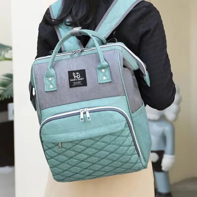 Large Diaper Backpack 36-55L - Stroller Hanging Nappy Bag with Changing Mat, Multi-Pocket Baby Nursing Bag