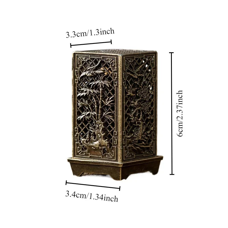 Vertical Alloy Incense Burner Hollow Stickless Powder Holder | Xiangyun Home Fragrance Ornament