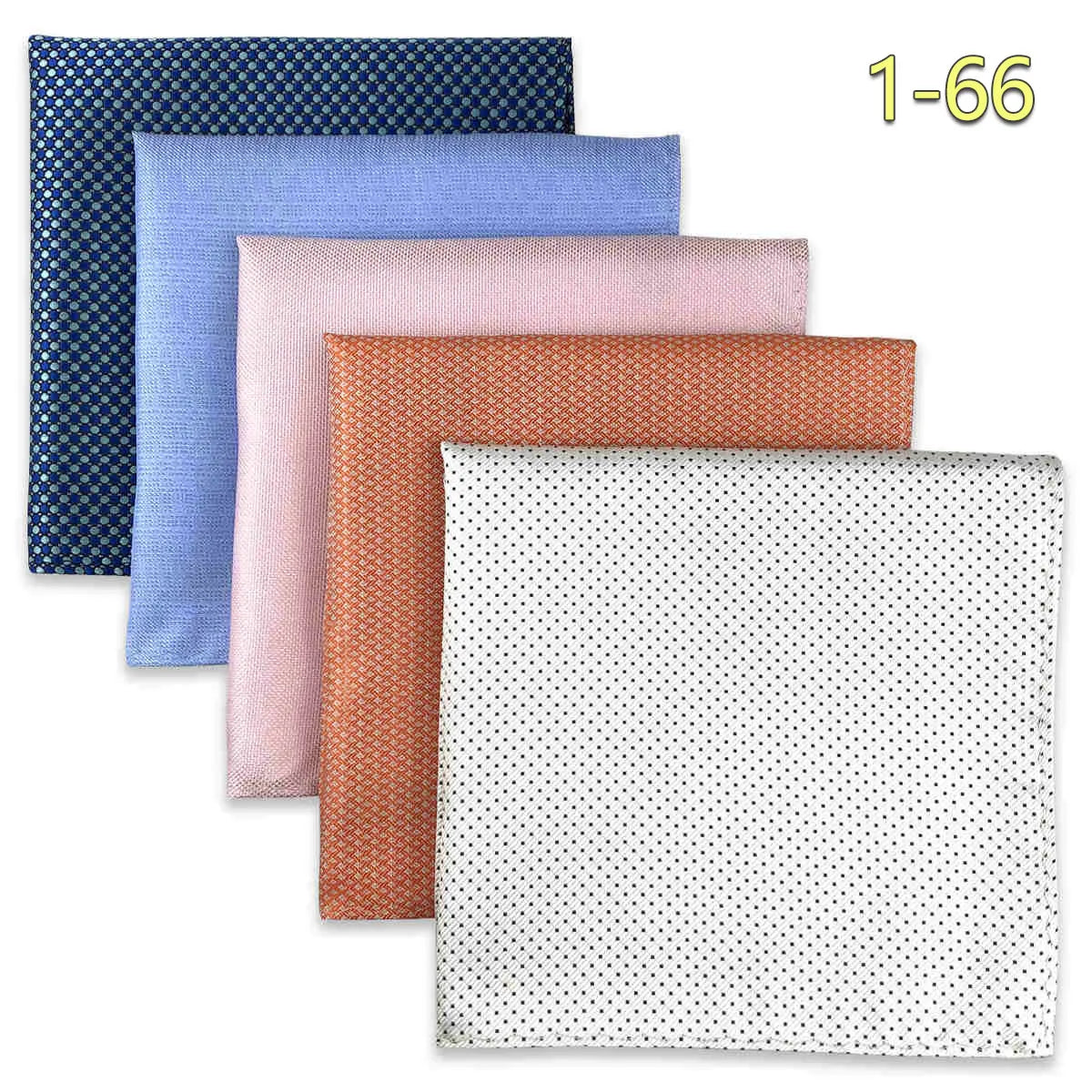 5-Pack Men's Microfiber Pocket Squares 12.6 in (32 cm) - Jacquard Woven Wedding & Formal Handkerchiefs, Assorted Patterns