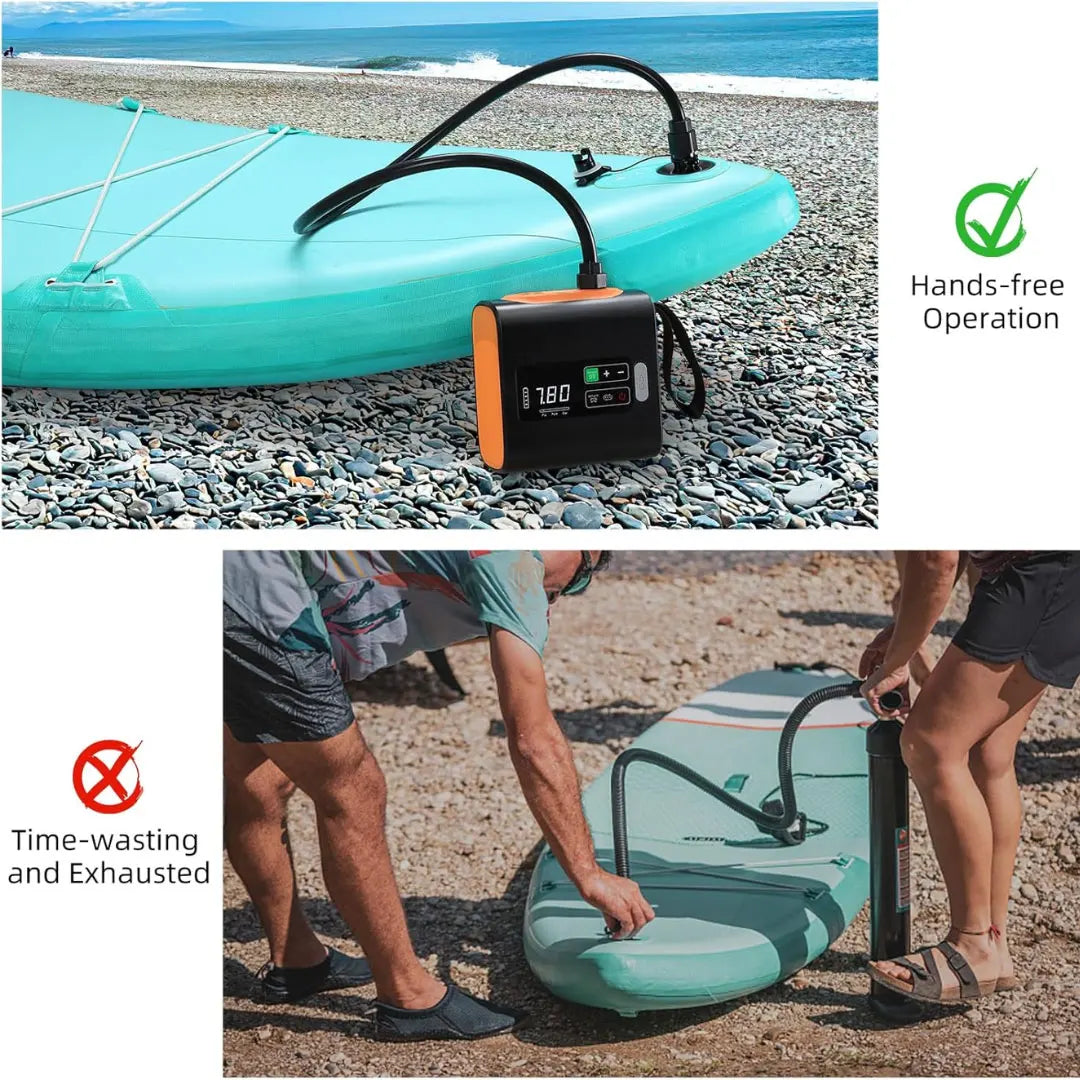 Portable Cordless Mini Air Pump – Rechargeable Electric Inflator & Deflator for Air Mattresses, Camping Mats, Pool Floats