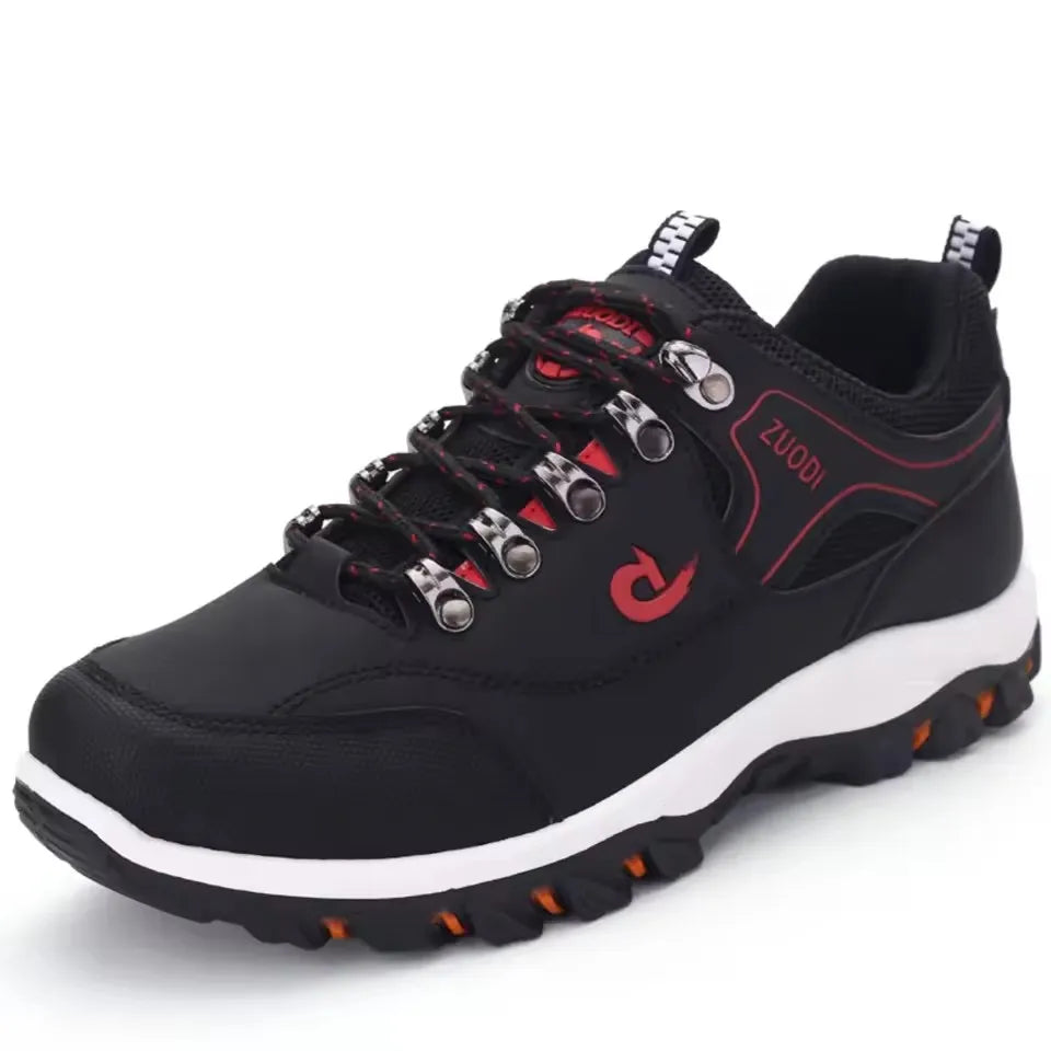 Men's Casual Leather Sneakers – Lightweight Walking & Tennis Shoes with EVA Sole
