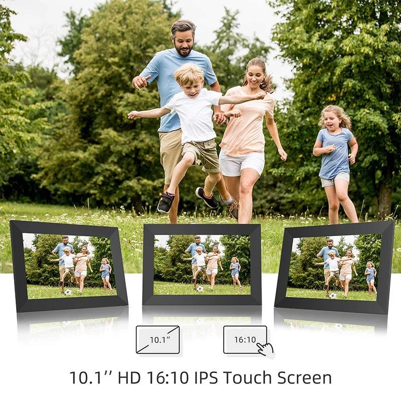 10.1-Inch (25.7 cm) WiFi Digital Photo Frame 1280x800 IPS HD Touchscreen, 64GB Cloud Smart Frame Wall-Mountable