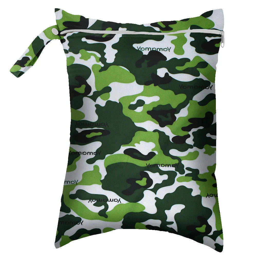 Waterproof Wet Bag 30 x 40 cm (11.8 x 15.7 in) Reusable Washable Diaper & Swim Pouch for Travel