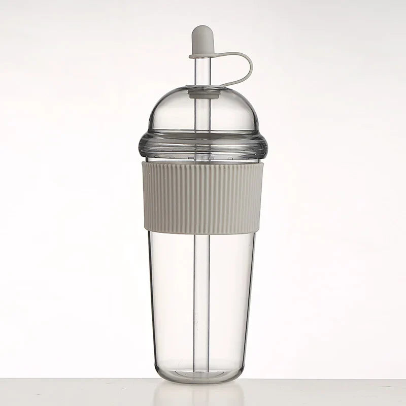 Insulated Flip Straw Bottle — 430ml (14oz) & 630ml (21oz) Leak‑Proof Travel Water Bottle for Coffee, Sports & Work