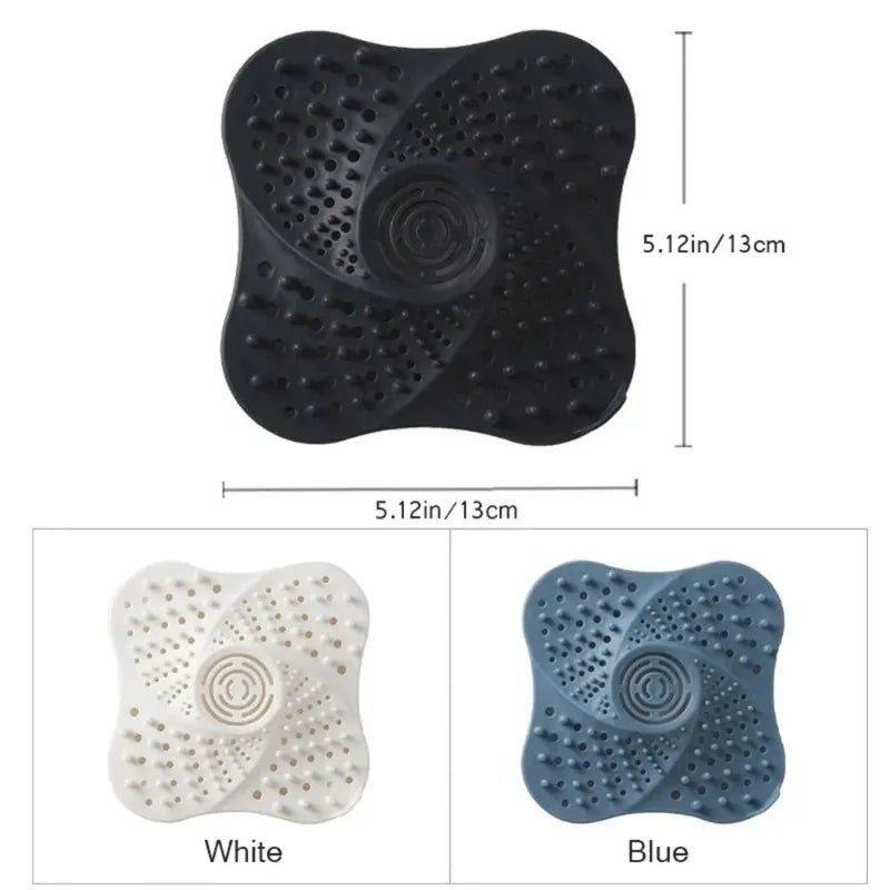 1-Pack Anti-Clog Hair Catcher Drain Cover for Shower Floor & Sink – TPR Strainer Filter