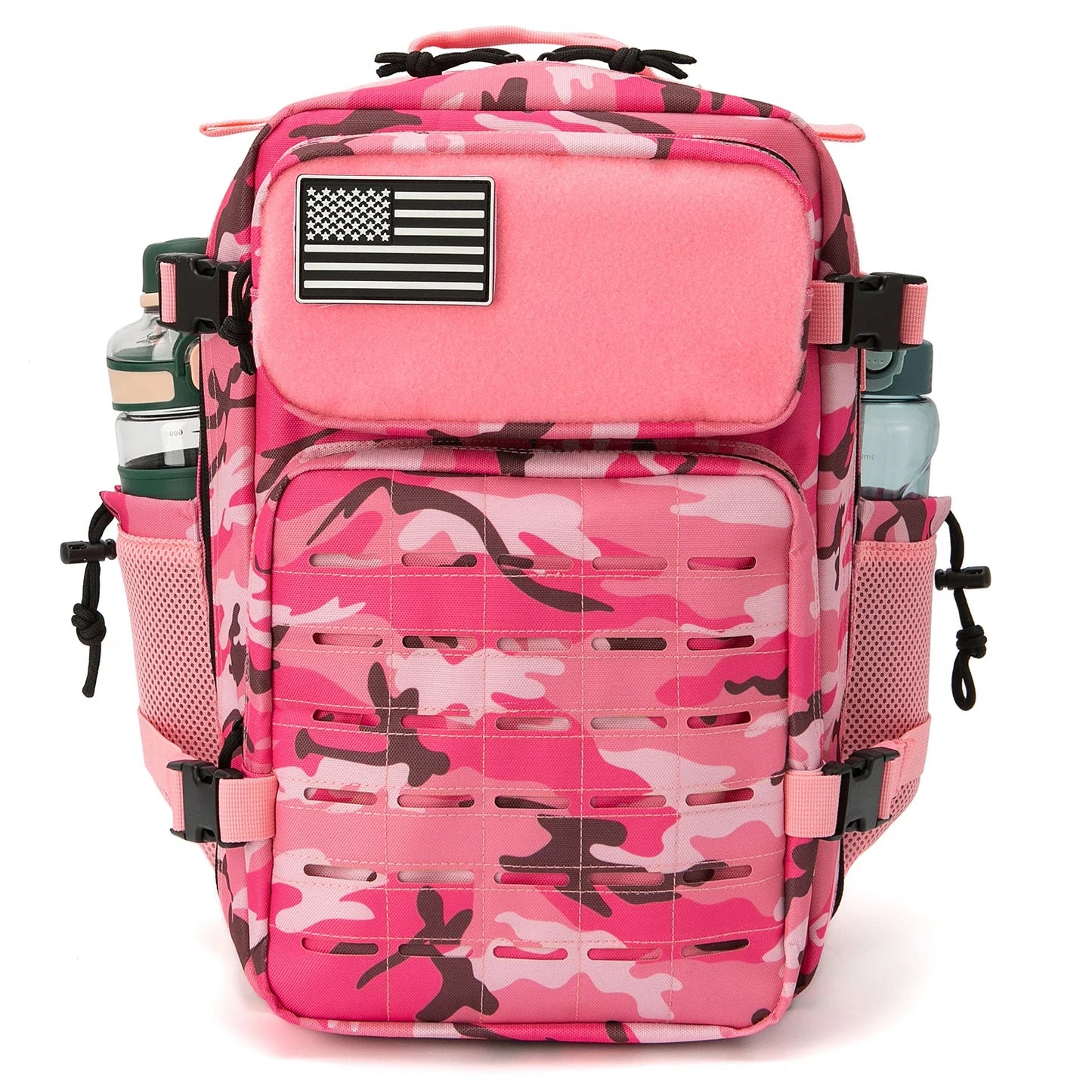 25L & 45L Tactical Backpack for Men & Women – Laser-Cut MOLLE Hiking Daypack, School & Gym Rucksack with Dual Bottle Holders