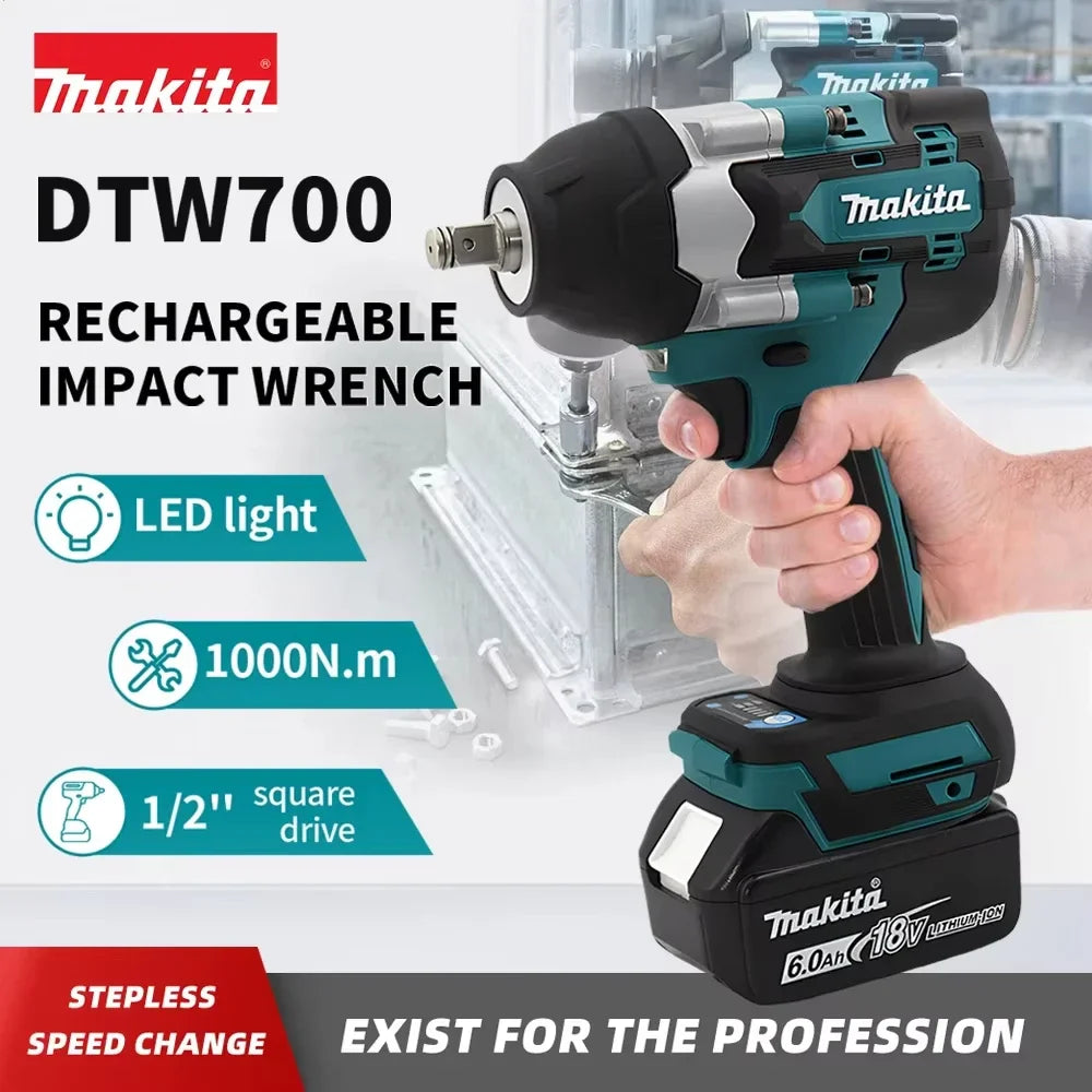 Brushless Cordless Impact Wrench 20V High Torque 1000 N·m Power Tool for Home DIY