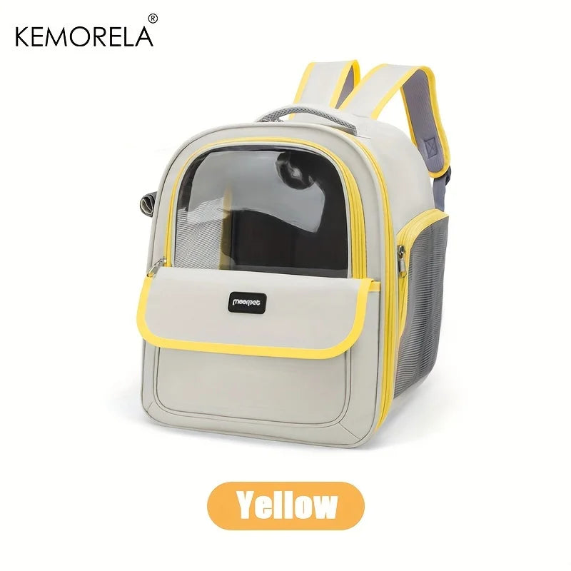 Transparent Bubble Pet Backpack Carrier for Cats & Small Dogs - Breathable Outdoor Capsule Carrier