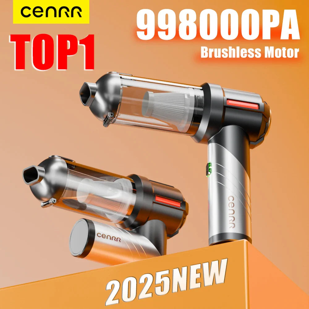 Mini Cordless Car Vacuum Cleaner 998000PA Handheld Portable USB-C Powerful Blower for Home and Vehicle