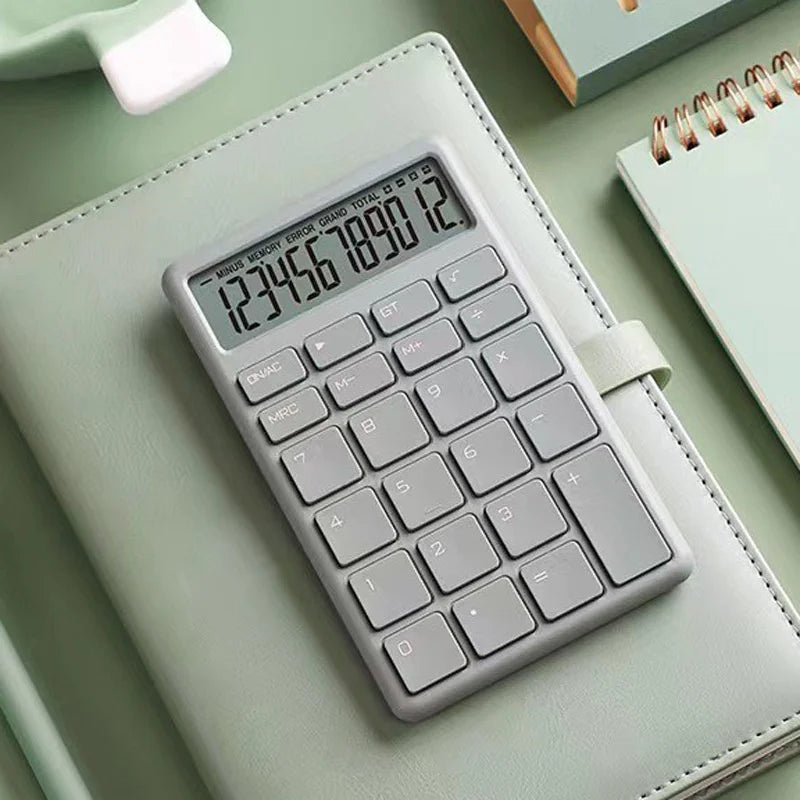 12-Digit Dual Power Solar Calculator - Portable Electronic Calculator for Home, Office & School