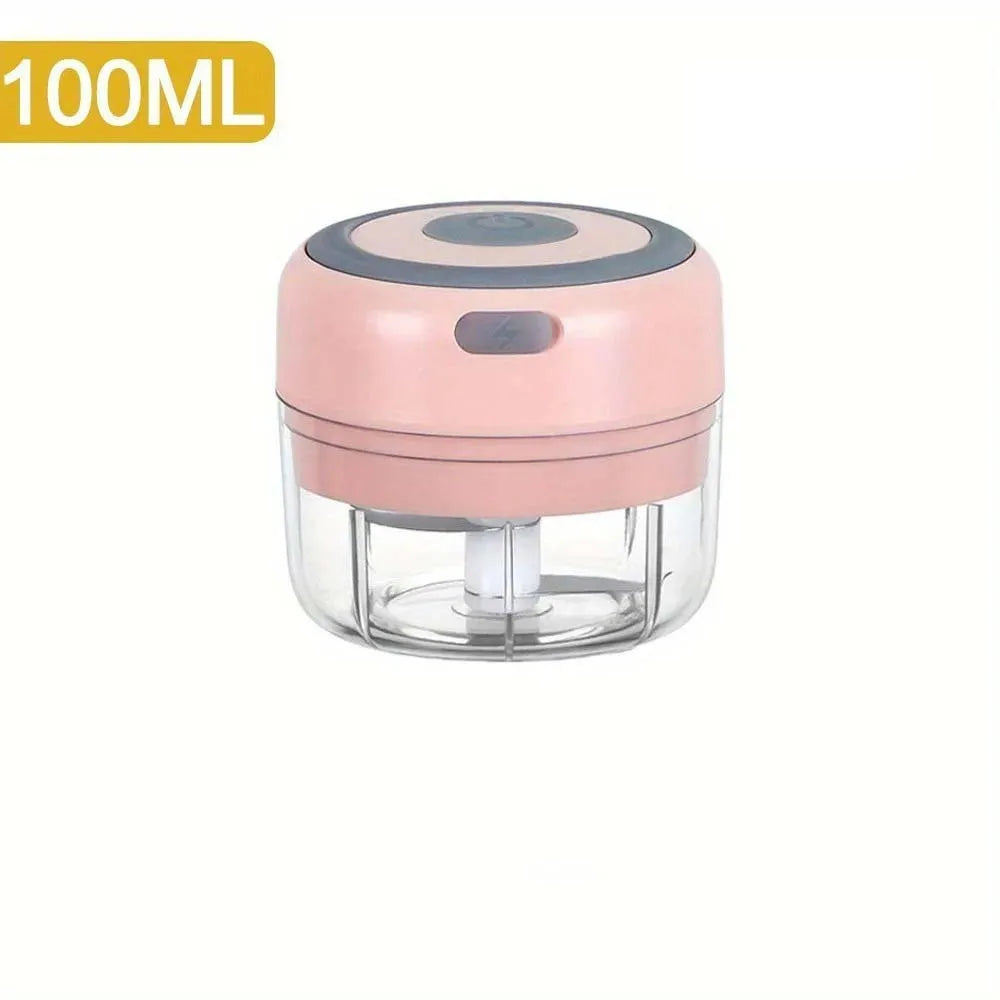 Electric Garlic Chopper & Meat Mincer 100ml/250ml Garlic Press Crusher for Vegetables and Onions