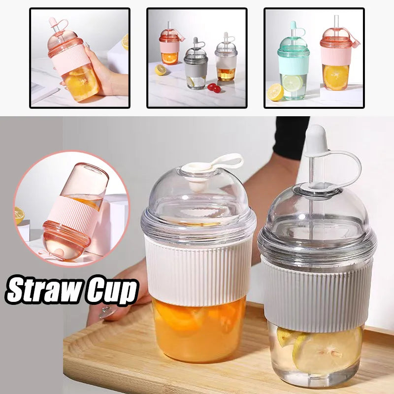 Insulated Flip Straw Bottle — 430ml (14oz) & 630ml (21oz) Leak‑Proof Travel Water Bottle for Coffee, Sports & Work