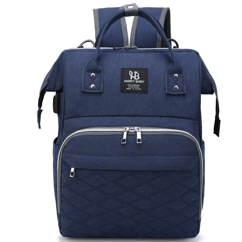 Large Diaper Backpack 36-55L - Stroller Hanging Nappy Bag with Changing Mat, Multi-Pocket Baby Nursing Bag