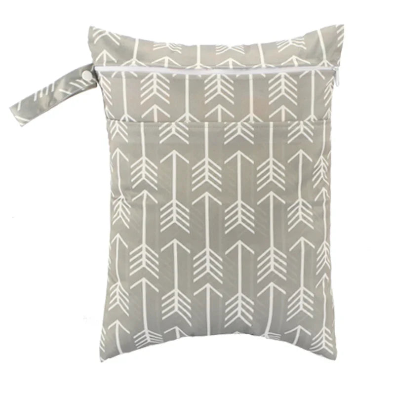 Waterproof Wet Bag 30 x 40 cm (11.8 x 15.7 in) Reusable Washable Diaper & Swim Pouch for Travel