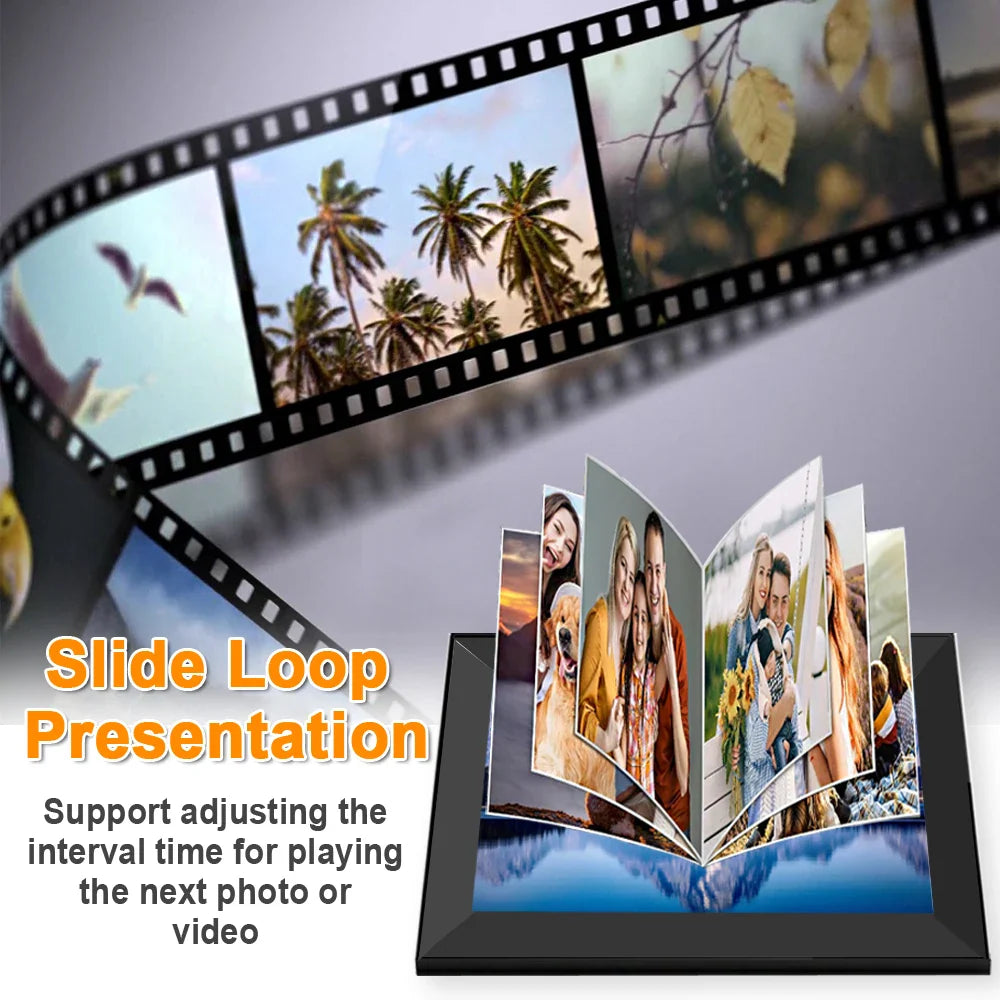 10.1-inch (25.6 cm) Digital Photo Frame 16GB WiFi Touchscreen 1280x800 IPS Auto-Rotate Photo Sharing - Ideal Gift