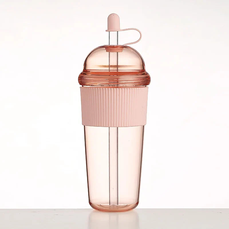 Insulated Flip Straw Bottle — 430ml (14oz) & 630ml (21oz) Leak‑Proof Travel Water Bottle for Coffee, Sports & Work