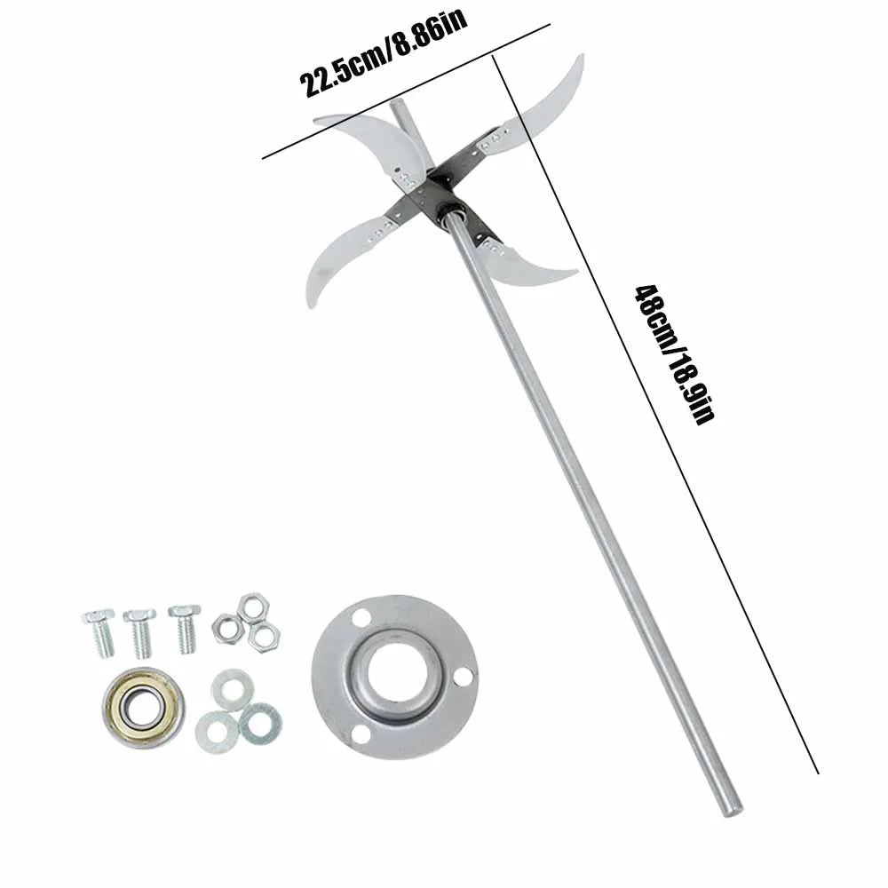4 & 6-Blade Drill-Mounted Fruit & Vegetable Crusher Attachment for Grass and Poultry Feed