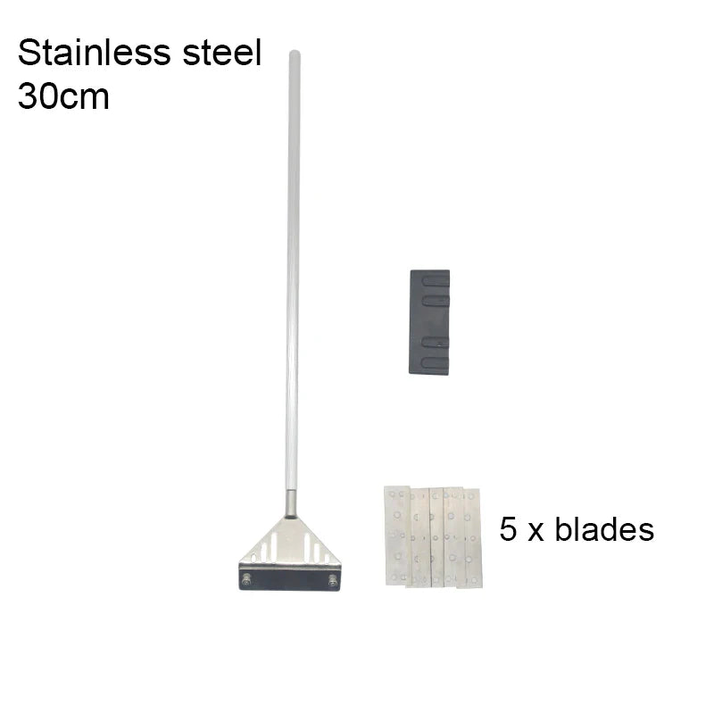 Aquarium Algae Scraper – Aluminum & Stainless Steel Fish Tank Cleaner with Replaceable Blades, 35–110 cm (13.8–43.3 in)
