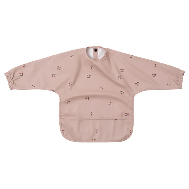 Waterproof Long Sleeve Baby Feeding Bib with Pocket — Toddler Art Smock & Burp Cloth, Unisex (1-3 Years)
