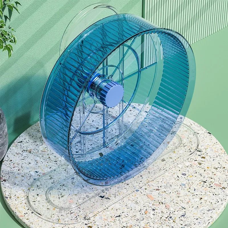 Widened Hamster Running Wheel with Double Bearings, Adjustable Height — 21 cm (8.3 in) Exercise Wheel for Djungarian & Small Rodents