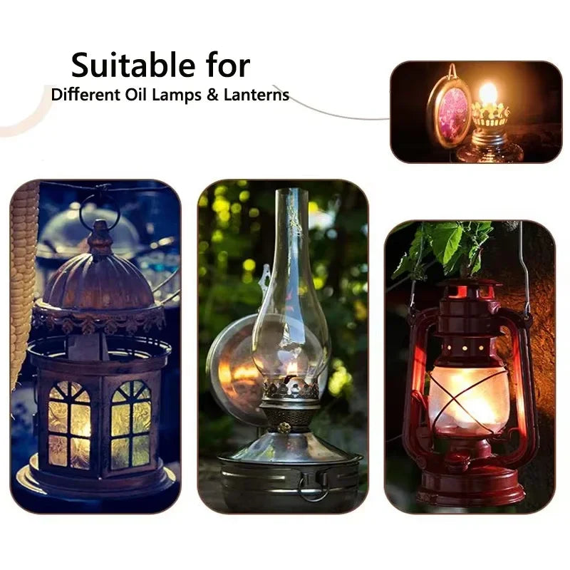 Flat Cotton Wick for Oil Lamps — 1 m (3.28 ft) Length, 2 cm (0.79 in) Wide Braided Kerosene Lamp Wick